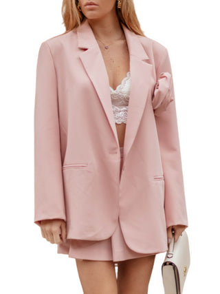 Vicolo giacca blazer over con rosa colore rosa