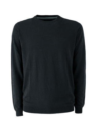 Yes Zee maglia girocollo basic in cotone nero