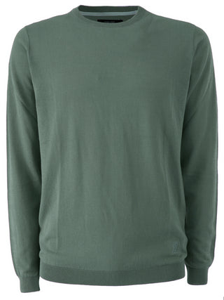 Yes Zee maglia girocollo basic in cotone verde