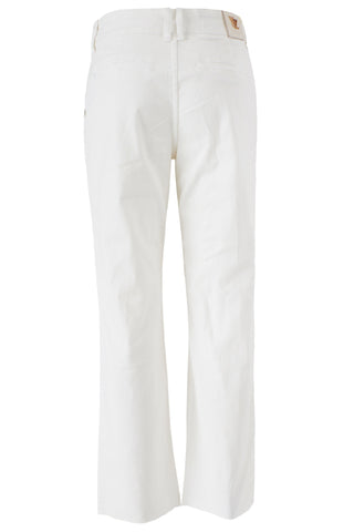 Yes Zee jeans gamba dritta con applicazioni gioiello bianco