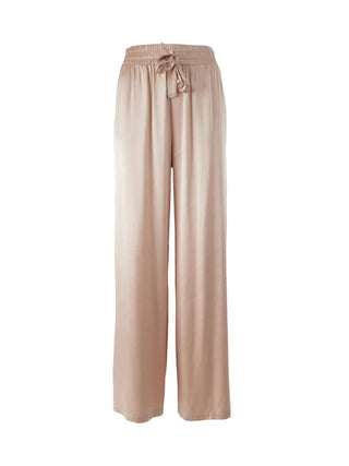 Yes Zee pantaloni in viscosa oro rosa