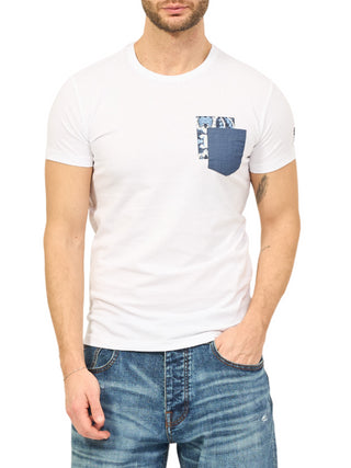 Yes Zee T-shirt manica corta con taschini bianco