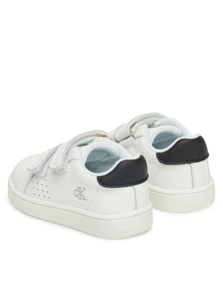 Calvin Klein Jeans sneakers in ecopelle con strappi bianco nero