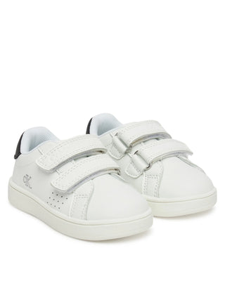 Calvin Klein Jeans sneakers in ecopelle con strappi bianco nero