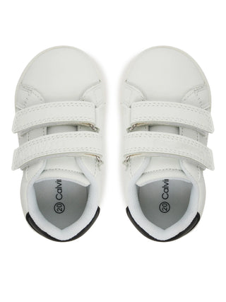 Calvin Klein Jeans sneakers in ecopelle con strappi bianco nero