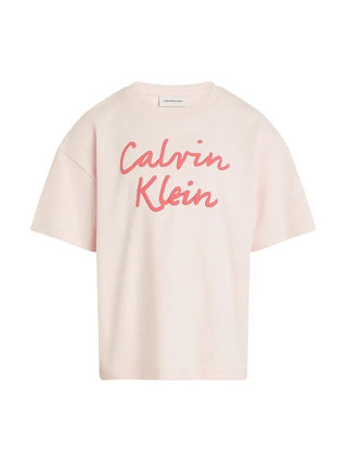 Calvin Klein Jeans T-shirt maniche corte con logo rosa