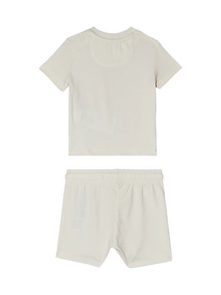 Calvin Klein Jeans completo neonato T-shirt e shorts ecrù