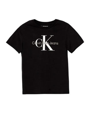 Calvin Klein Jeans T-shirt maniche corte con maxi logo in jersey nero