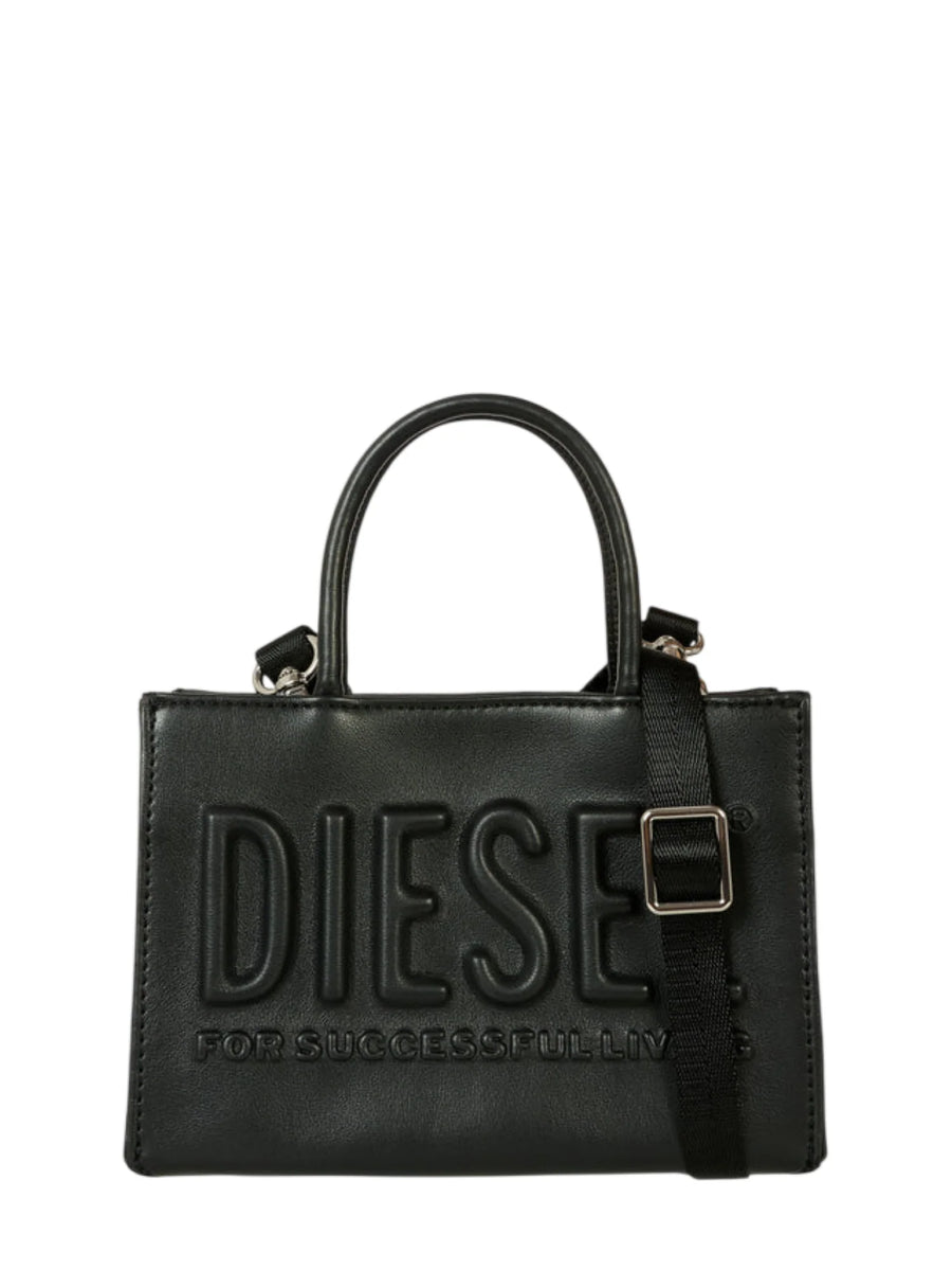 Diesel borsa in ecopelle con logo nero J02529-P8073 T8013 DIESEL 