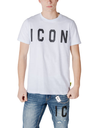 Icon T-shirt maniche corte con maxi logo bianco