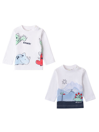 iDo set 2 T-shirt manica lunga con stampa bianco