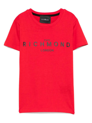 John Richmond T-shirt manica corta Plogus con logo rosso