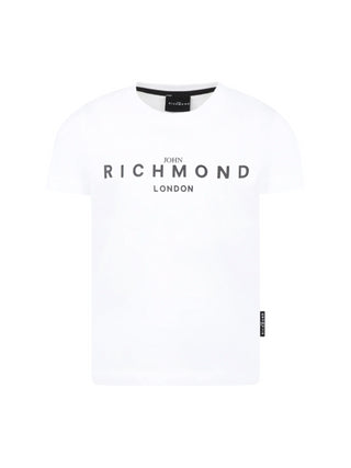 John Richmond T-shirt manica corta Plogus con logo bianco