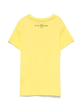 John Richmond T-shirt manica corta Plogus con logo giallo