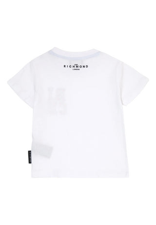 John Richmond T-shirt manica corta Galci con stampa logo bianco