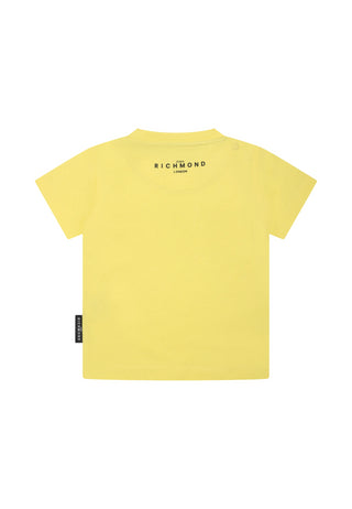 John Richmond T-shirt manica corta Galci con stampa logo giallo