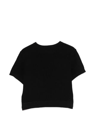 Just Cavalli T-shirt Bahadi bambina a costine nero JGP26049TS BLACK JUST CAVALLI
