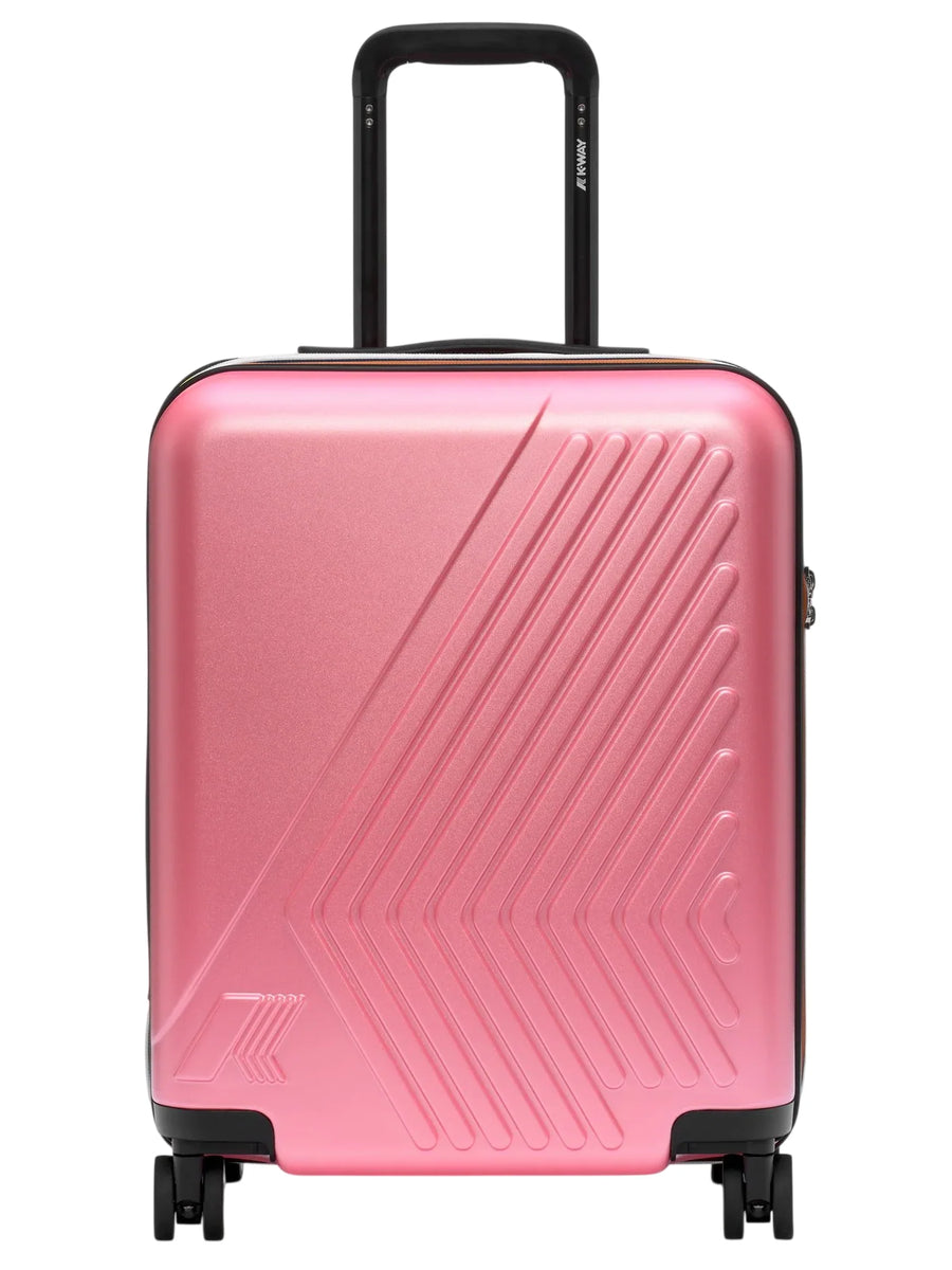 K-way trolley unisex Eudoxie rigido con logo rosa