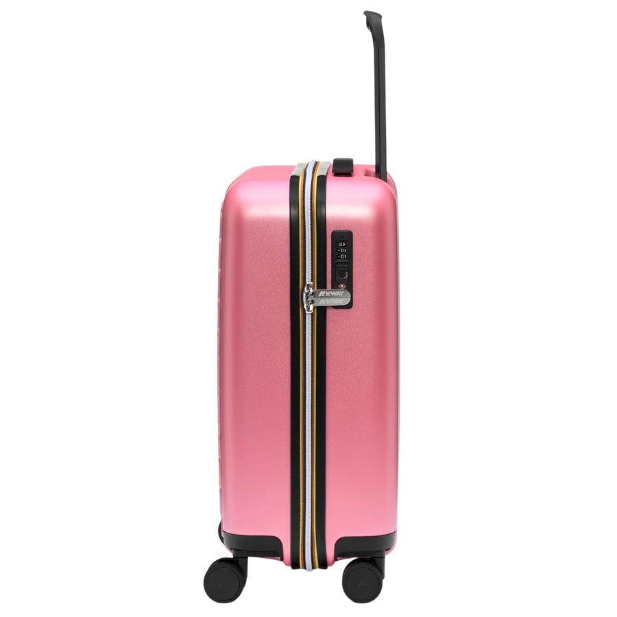 K-way trolley unisex Eudoxie rigido con logo rosa