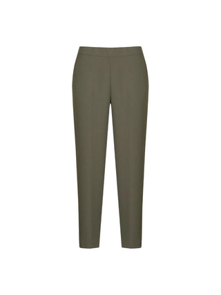 Lola by Sandro Ferrone pantaloni con banda satin verde militare