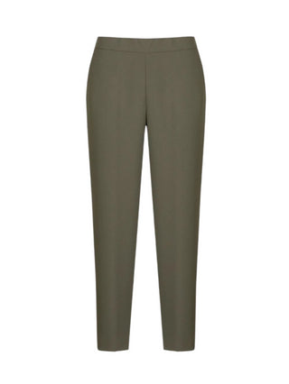 Lola by Sandro Ferrone pantaloni con banda satin verde militare