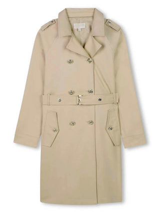 Michael Kors trench doppiopetto con cintura beige