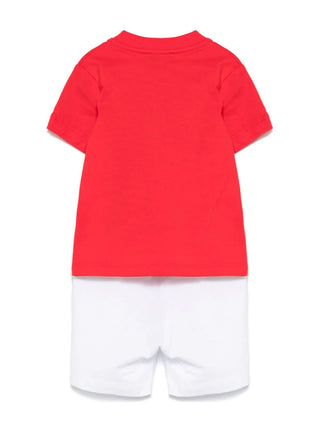 Moschino completo estivo T-shirt e shorts con orsetti rosso bianco