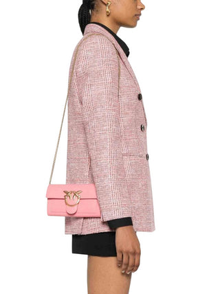 Pinko pochette Love One Wallet in pelle rosa