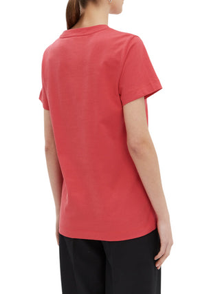 Pinko T-shirt manica corta Star con logo ricamato rosso