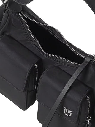 Pinko borsa a spalla Cargo Bag in nylon nero