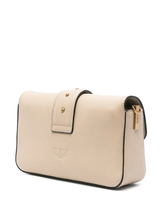 Pinko borsa Love Bag One Mini Slouchy in pelle beige oro