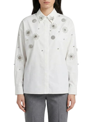 Pinko camicia Carley con ricami gioiello bianco 106225-A31W Z04 PINKO 