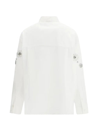 Pinko camicia Carley con ricami gioiello bianco 106225-A31W Z04 PINKO 