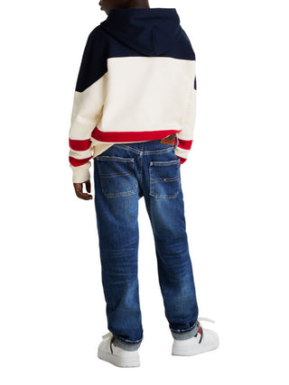 Tommy Hilfiger jeans Skater gamba dritta con strappi lavaggio blu