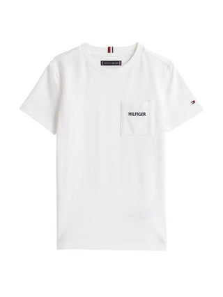 Tommy Hilfiger T-shirt manica corta in piquè bianco