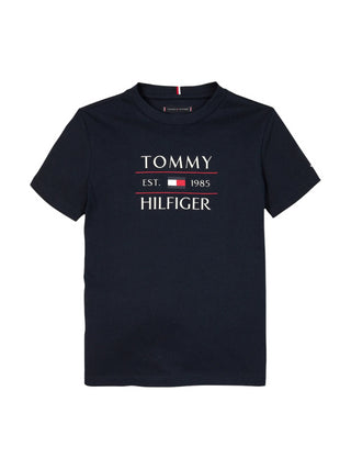 Tommy Hilfiger T-shirt maniche corte con stampa logo blu