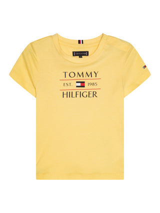 Tommy Hilfiger T-shirt maniche corte con stampa logo giallo