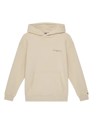 Tommy Hilfiger felpa con cappuccio mini logo beige