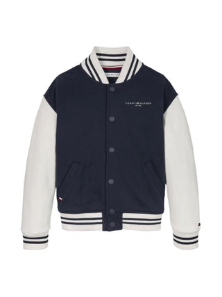 Tommy Hilfiger bomber colorblock con logo blu bianco