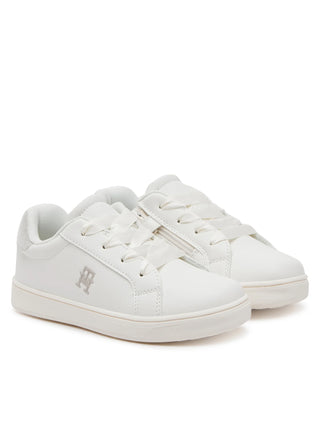 Tommy Hilfiger sneakers in ecopelle con dettagli glitter bianco