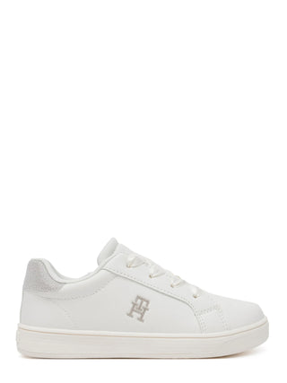 Tommy Hilfiger sneakers in ecopelle con dettagli glitter bianco