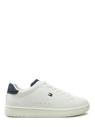 Tommy Hilfiger sneakers Low Cut in ecopelle con bandierina bianco