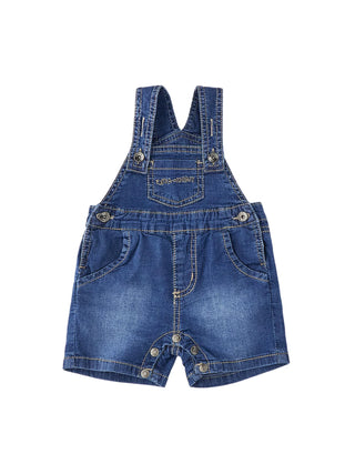 iDo salopette neonato in denim lavaggio blu