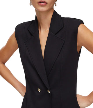 Liu Jo gilet doppiopetto in punto Milano nero