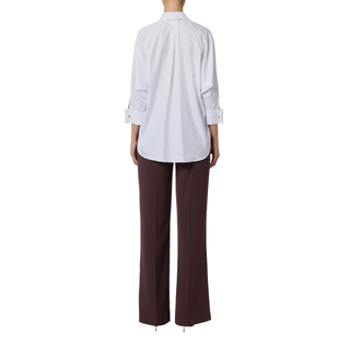 Elisabetta Franchi tuta jumpsuit con camicia bianco borgogna TU05656E2 EL5 ELISABETTA FRANCHI 
