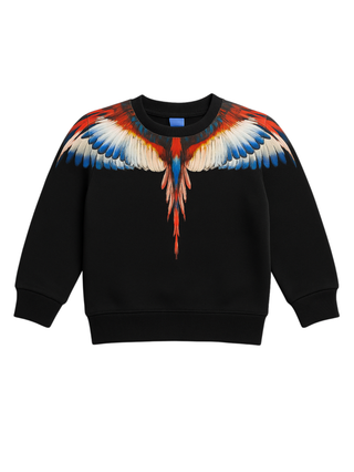 County of Milan felpa bambino con stampa iconica nero F5CMJBSW059 110 COUNTY OF MILAN KIDS 