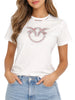 Pinko T-shirt Fidenza con logo Love Birds gioiello bianco