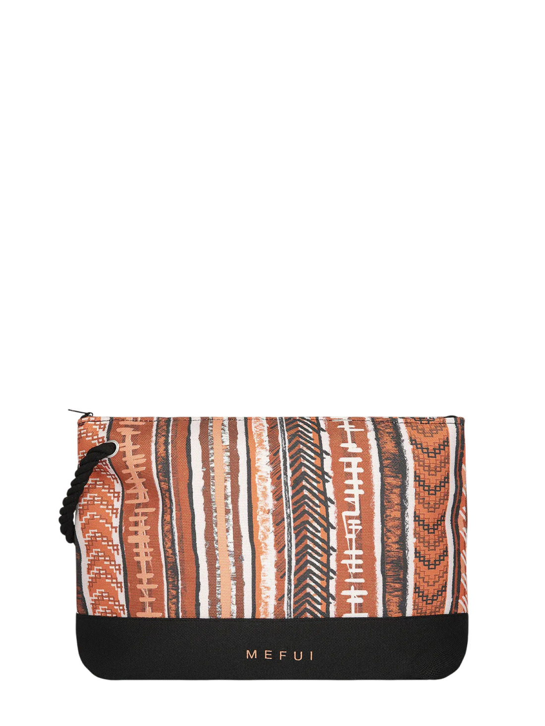 Me Fui pochette donna in fantasia tropicale arancio