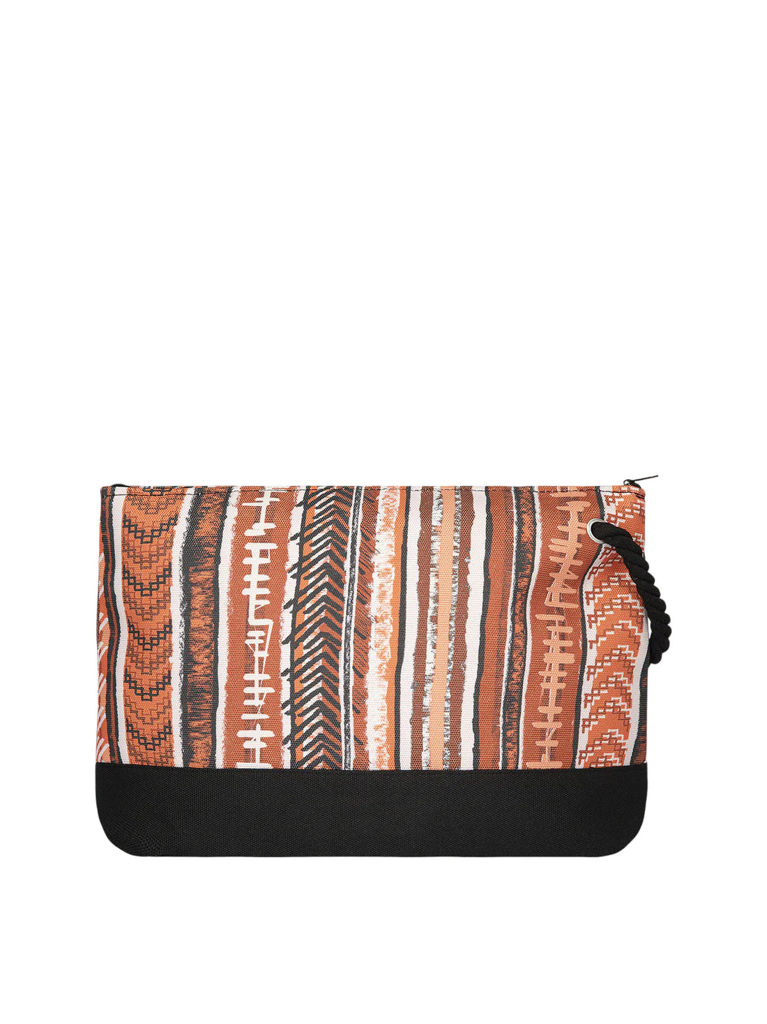 Me Fui pochette donna in fantasia tropicale arancio