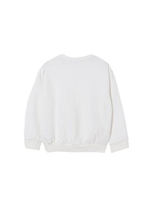 Pinko felpa bambina con logo gioiello bianco KFFE011CFE014 D867 PINKO KIDS